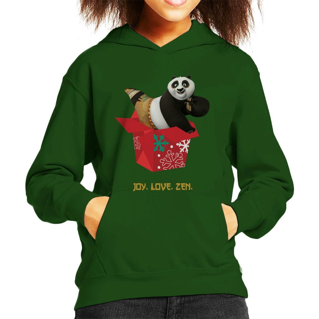 Kung Fu Panda Christmas Po Festive Box Kid's Hooded Sweatshirt-ALL + EVERY