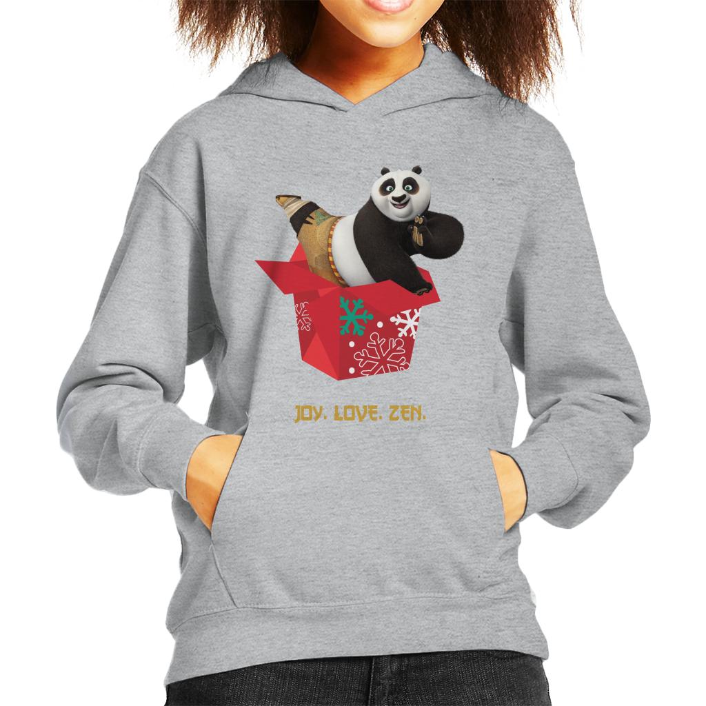 Kung Fu Panda Christmas Po Festive Box Kid's Hooded Sweatshirt-ALL + EVERY