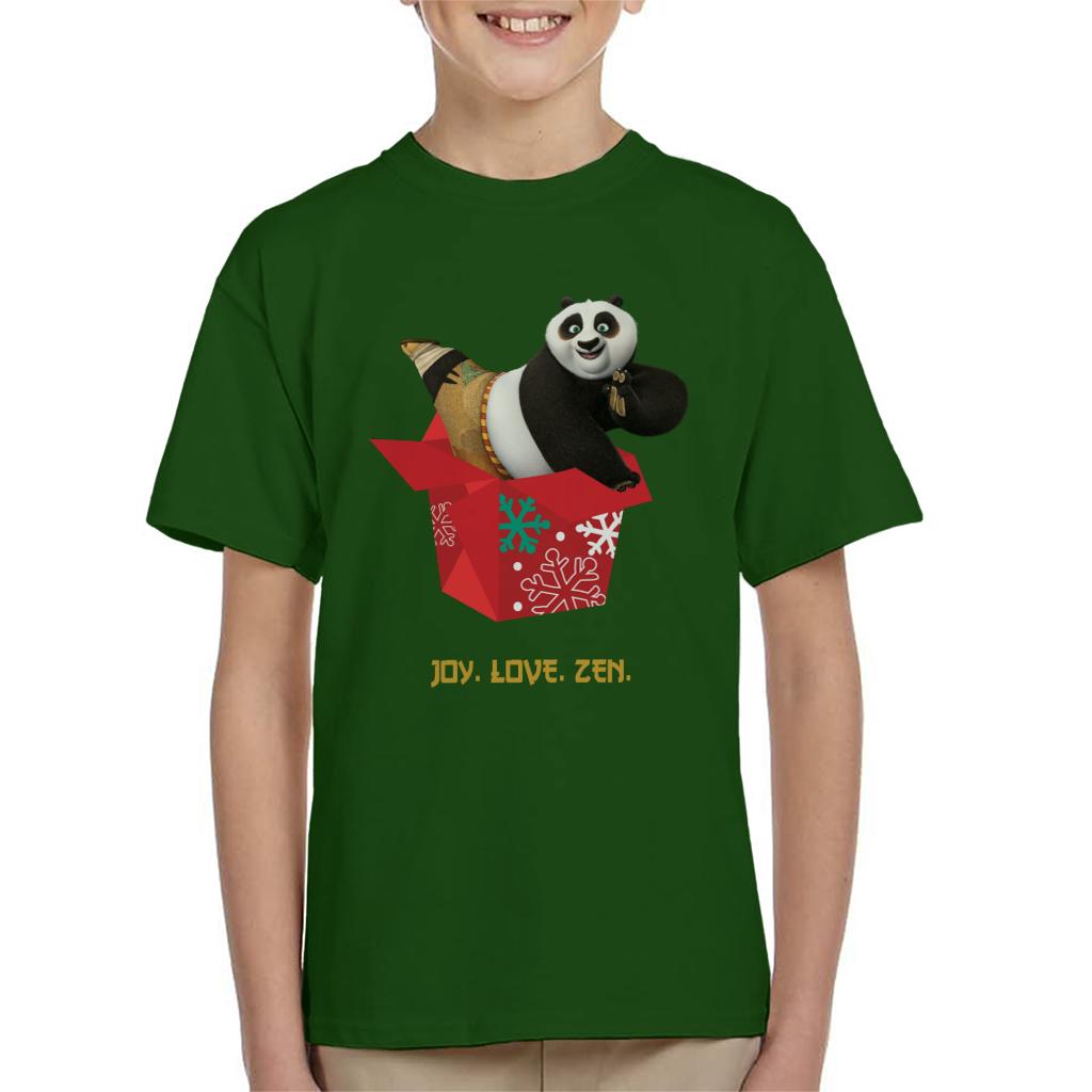 Kung Fu Panda Christmas Po Festive Box Kid's T-Shirt-ALL + EVERY