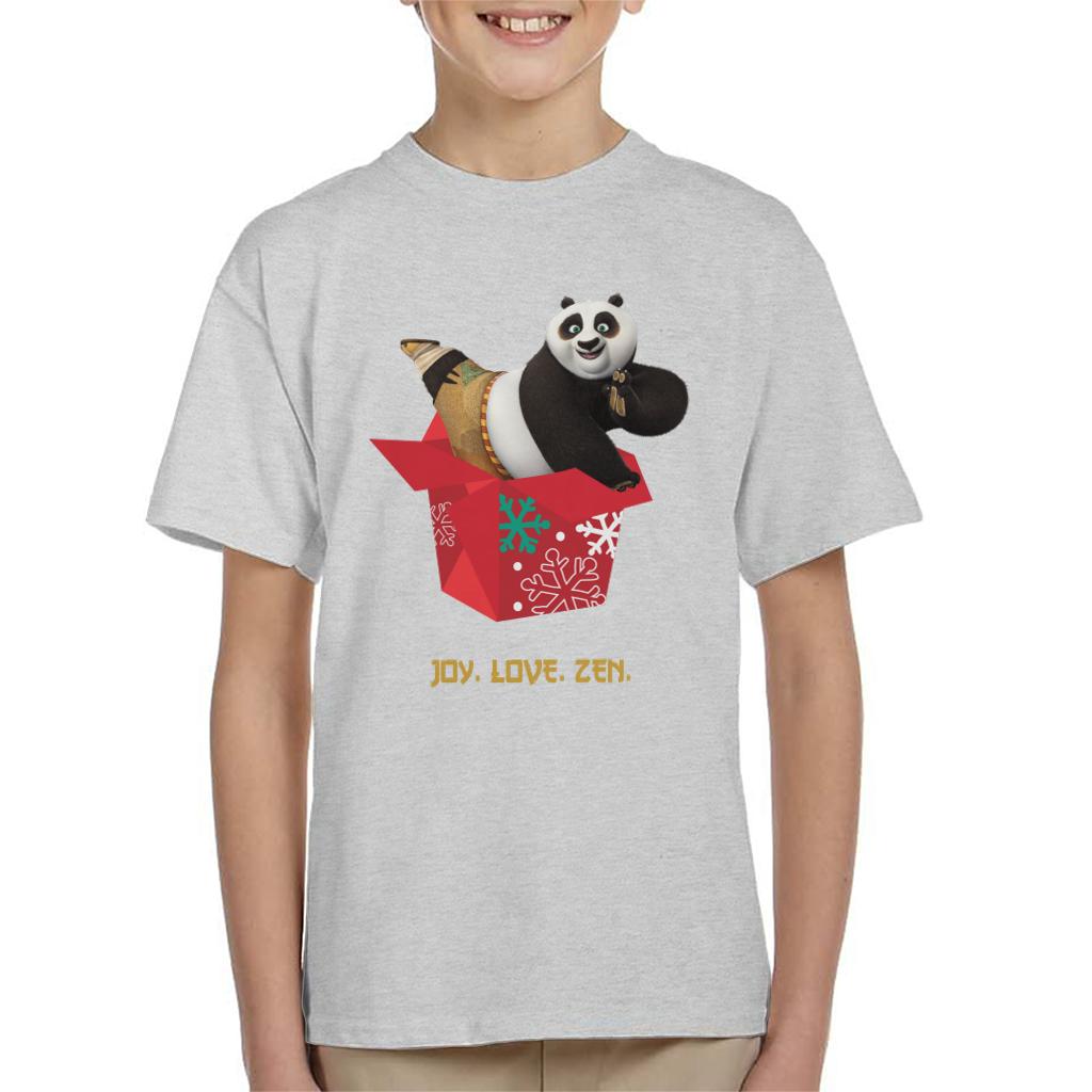 Kung Fu Panda Christmas Po Festive Box Kid's T-Shirt-ALL + EVERY