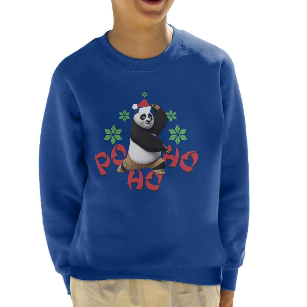 Kung Fu Panda Christmas Po Ho Ho Kid's Sweatshirt-ALL + EVERY