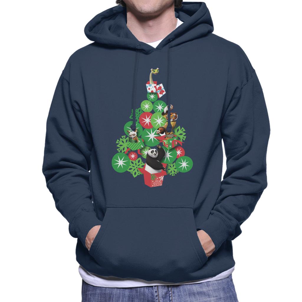 Kung Fu Panda Christmas Tree Characters Men's Hooded Sweatshirt-ALL + EVERY