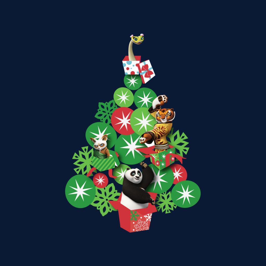 Kung Fu Panda Christmas Tree Characters Women's T-Shirt-ALL + EVERY