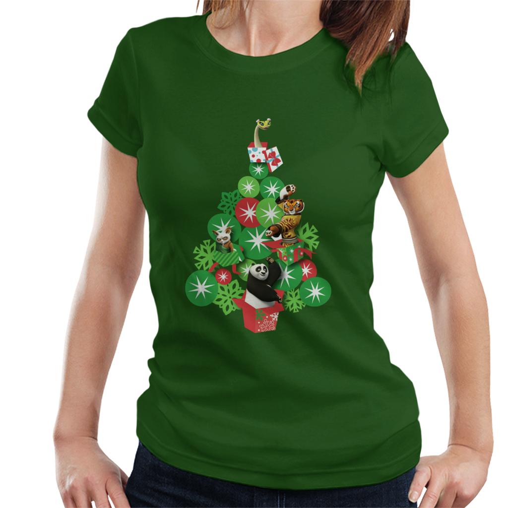 Kung Fu Panda Christmas Tree Characters Women's T-Shirt-ALL + EVERY