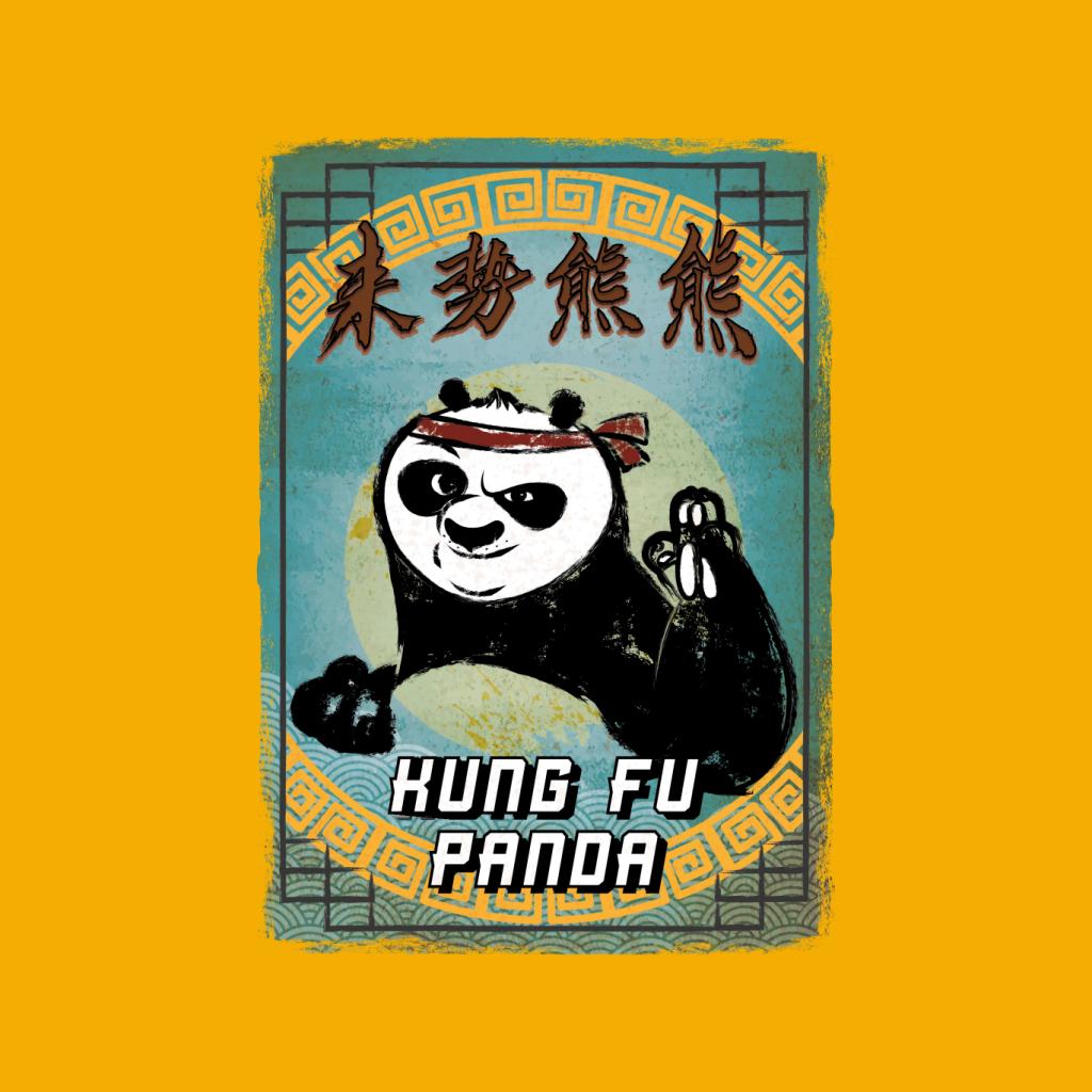 Kung Fu Panda Po Kanji Crayon Men's T-Shirt-ALL + EVERY