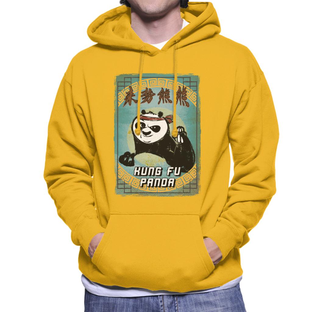 Kung Fu Panda Po Kanji Crayon Men's Hooded Sweatshirt-ALL + EVERY