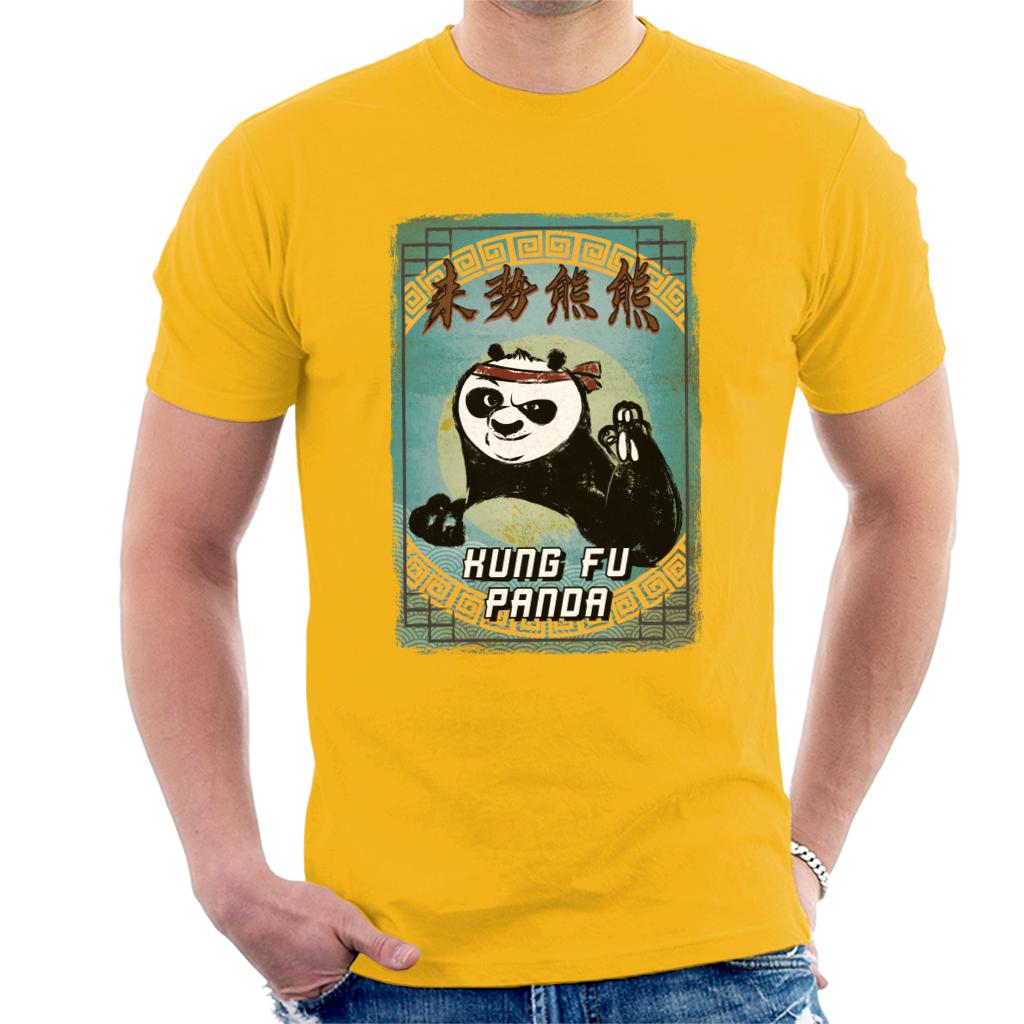 Kung Fu Panda Po Kanji Crayon Men's T-Shirt-ALL + EVERY