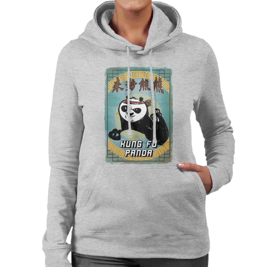 Kung Fu Panda Po Kanji Crayon Women's Hooded Sweatshirt-ALL + EVERY