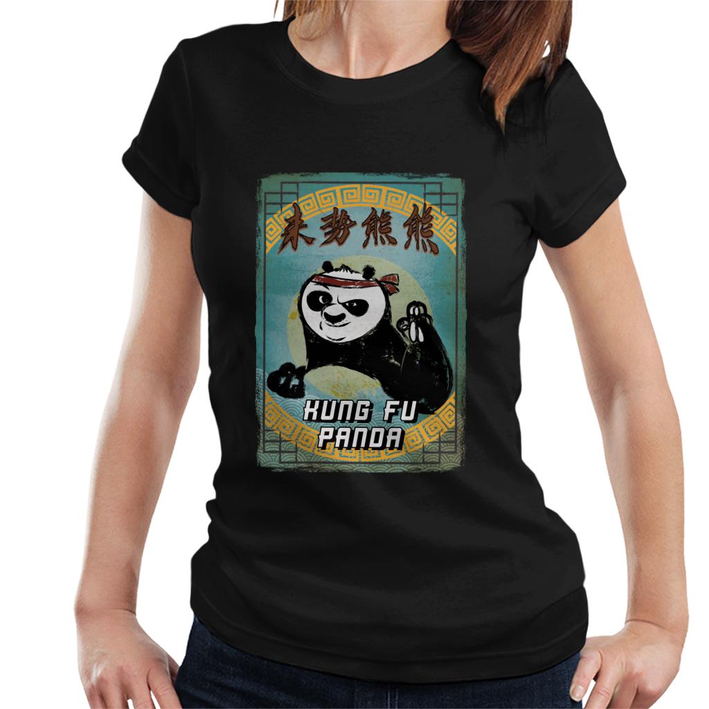 Kung Fu Panda Po Kanji Crayon Women's T-Shirt-ALL + EVERY