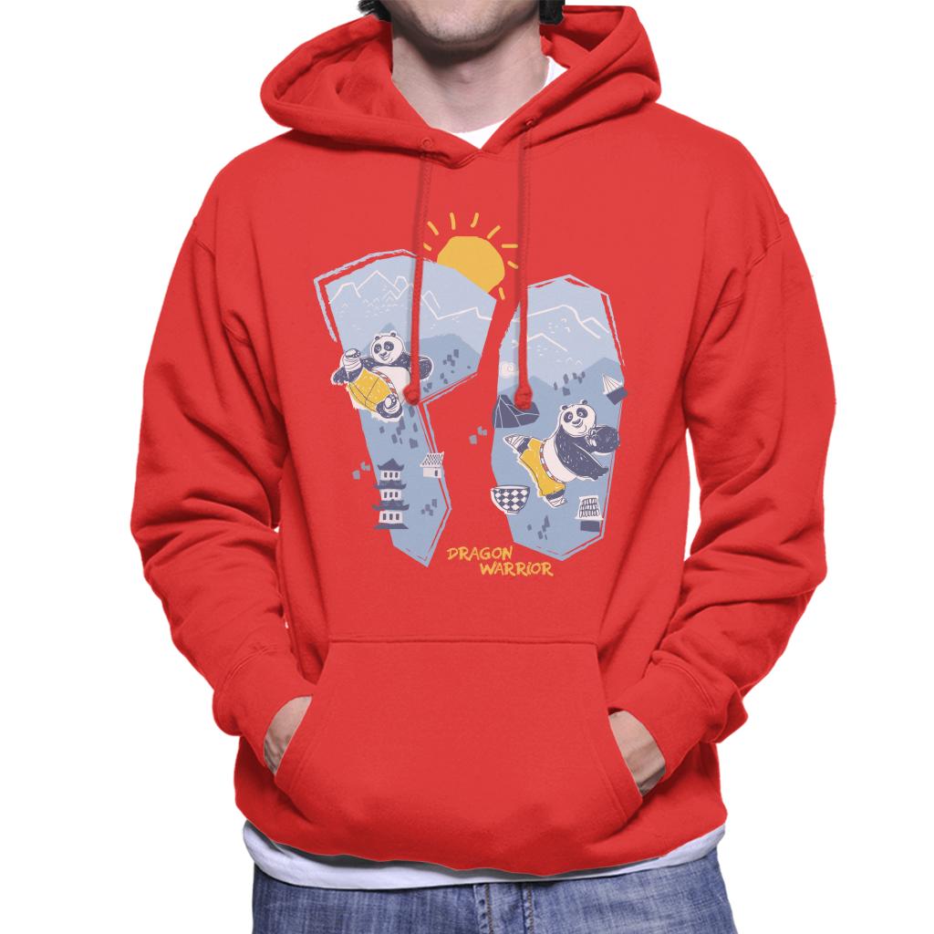 Kung Fu Panda Po Dragon Warrior Men's Hooded Sweatshirt-ALL + EVERY