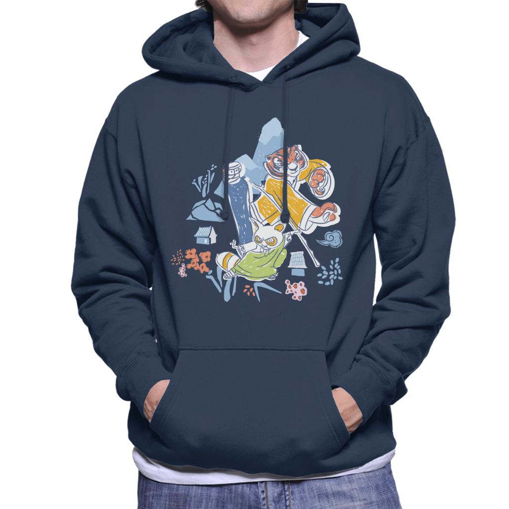 Kung Fu Panda Tigress And Master Shifu Men's Hooded Sweatshirt-ALL + EVERY