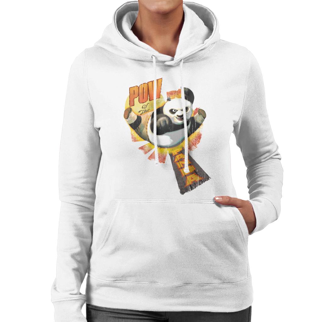 Kung Fu Panda Po Pow Of The Panda Women's Hooded Sweatshirt-ALL + EVERY