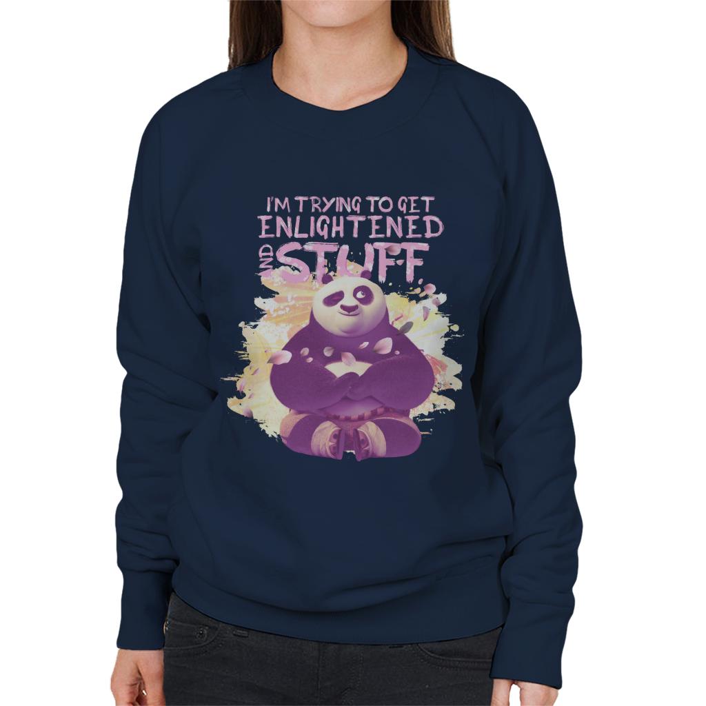 Kung Fu Panda Po Im Trying To Get Enlightened Women's Sweatshirt-ALL + EVERY