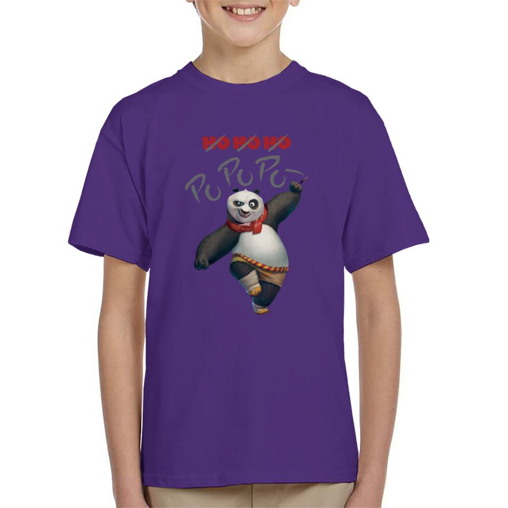 Kung Fu Panda Christmas Ho Ho Ho Po Po Po Kid's T-Shirt-ALL + EVERY