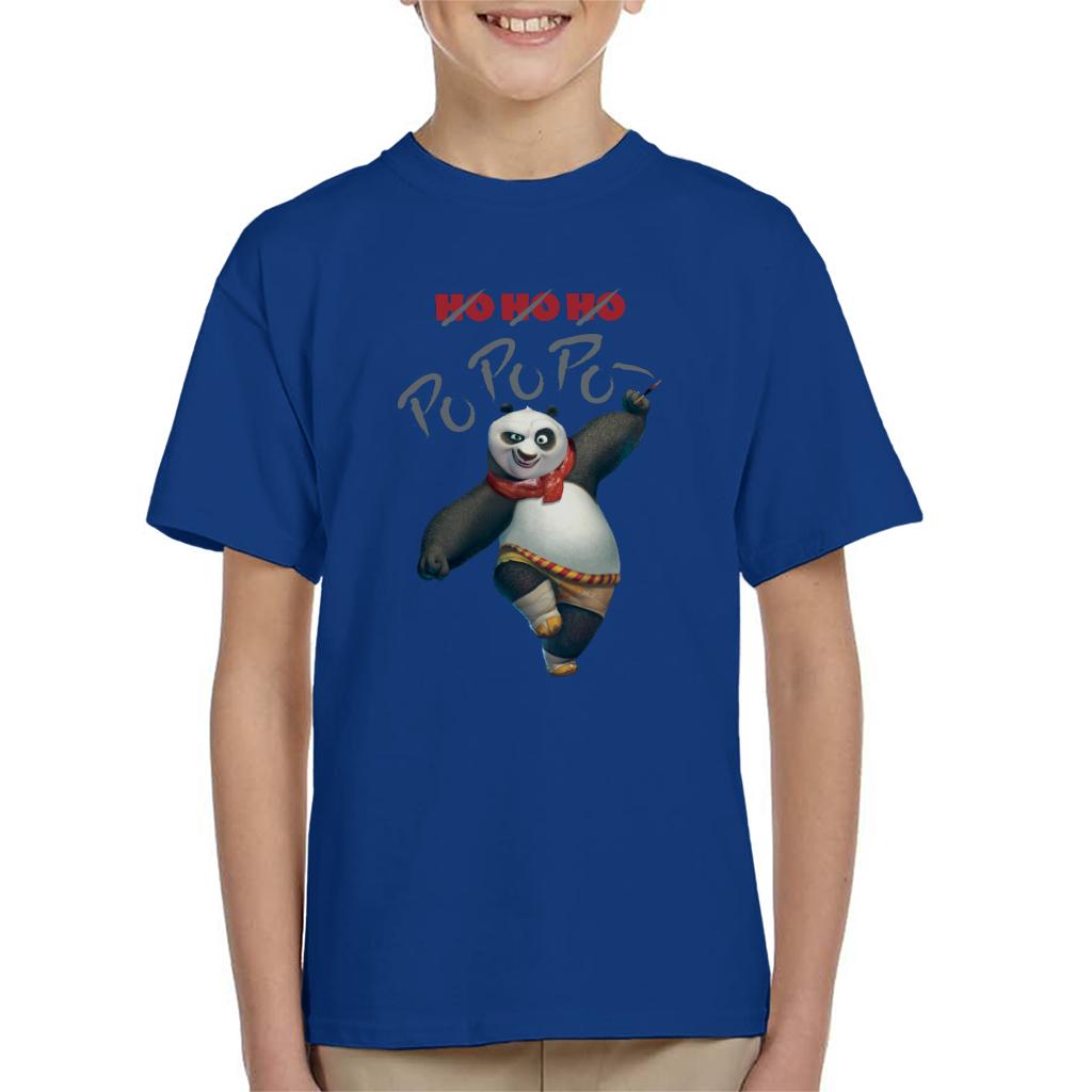 Kung Fu Panda Christmas Ho Ho Ho Po Po Po Kid's T-Shirt-ALL + EVERY