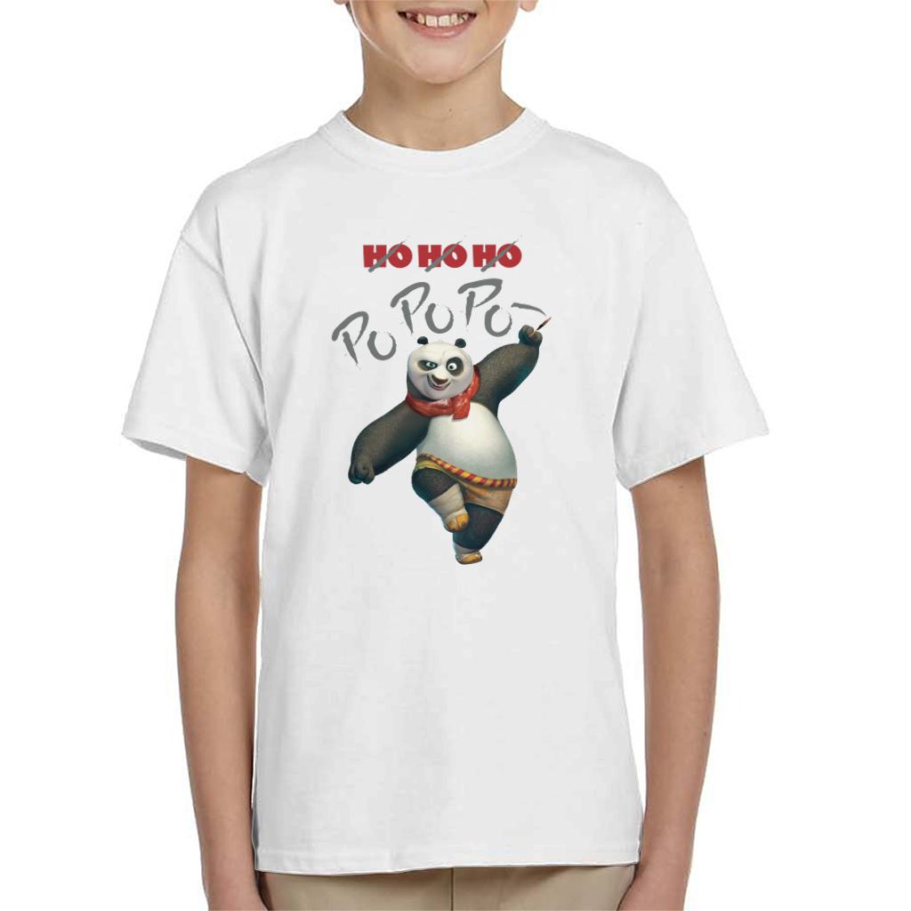 Kung Fu Panda Christmas Ho Ho Ho Po Po Po Kid's T-Shirt-ALL + EVERY