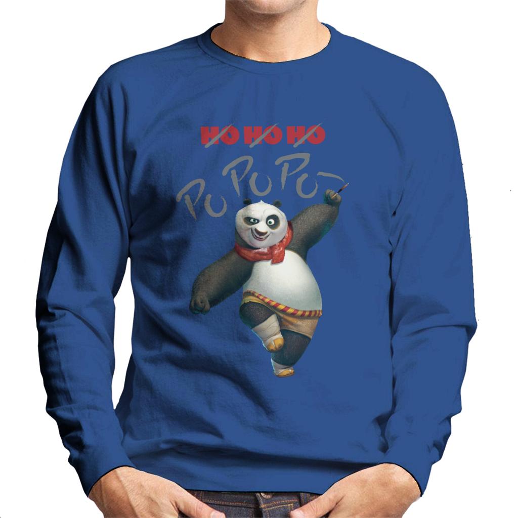 Kung Fu Panda Christmas Ho Ho Ho Po Po Po Men's Sweatshirt-ALL + EVERY