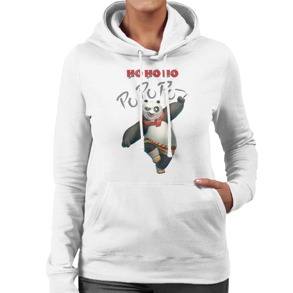 Kung Fu Panda Christmas Ho Ho Ho Po Po Po Women's Hooded Sweatshirt-ALL + EVERY