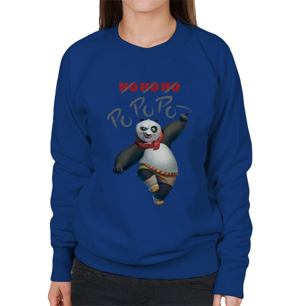 Kung Fu Panda Christmas Ho Ho Ho Po Po Po Women's Sweatshirt-ALL + EVERY