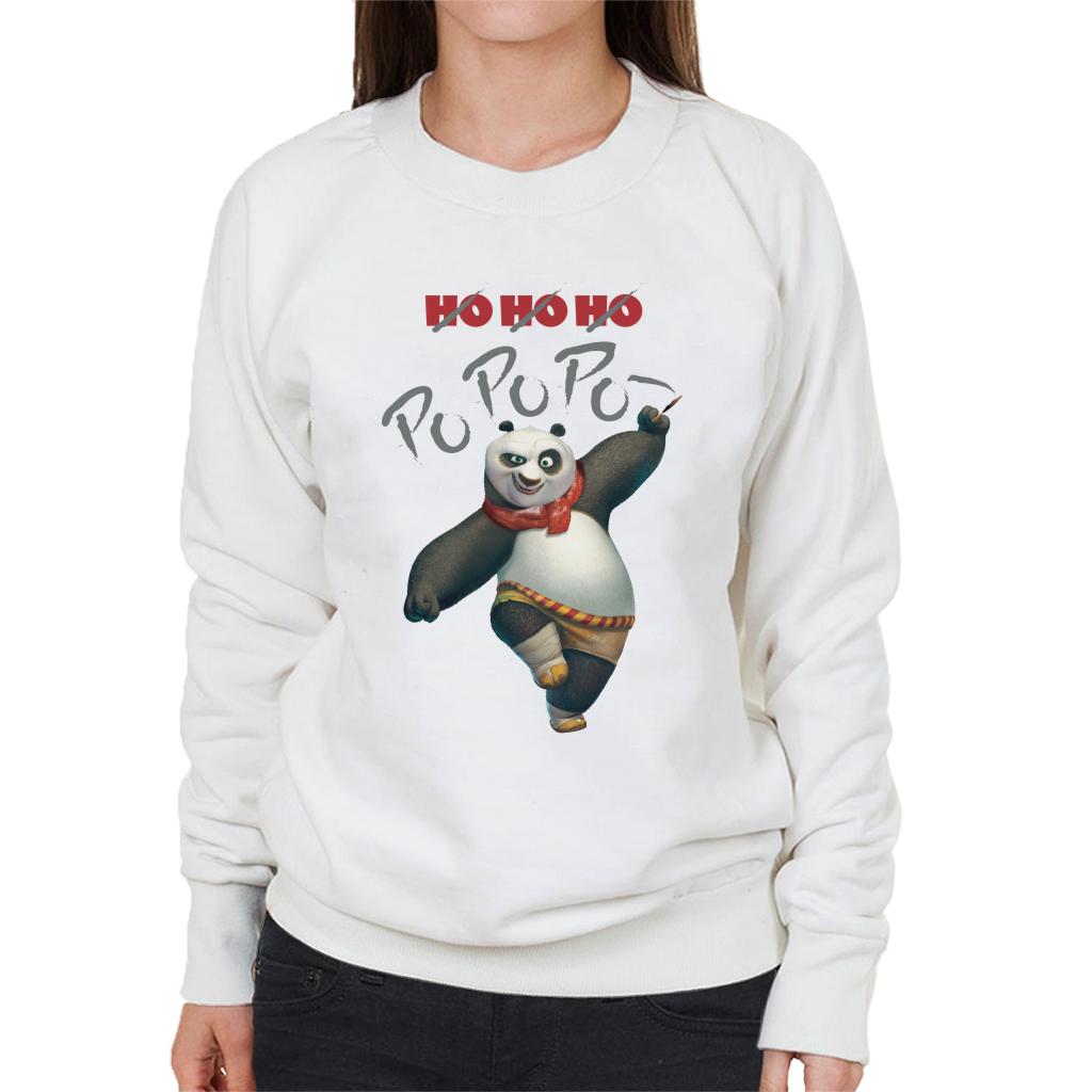 Kung Fu Panda Christmas Ho Ho Ho Po Po Po Women's Sweatshirt-ALL + EVERY