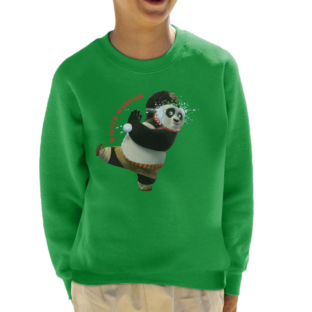 Kung Fu Panda Christmas Winter Warrior Kid's Sweatshirt-ALL + EVERY