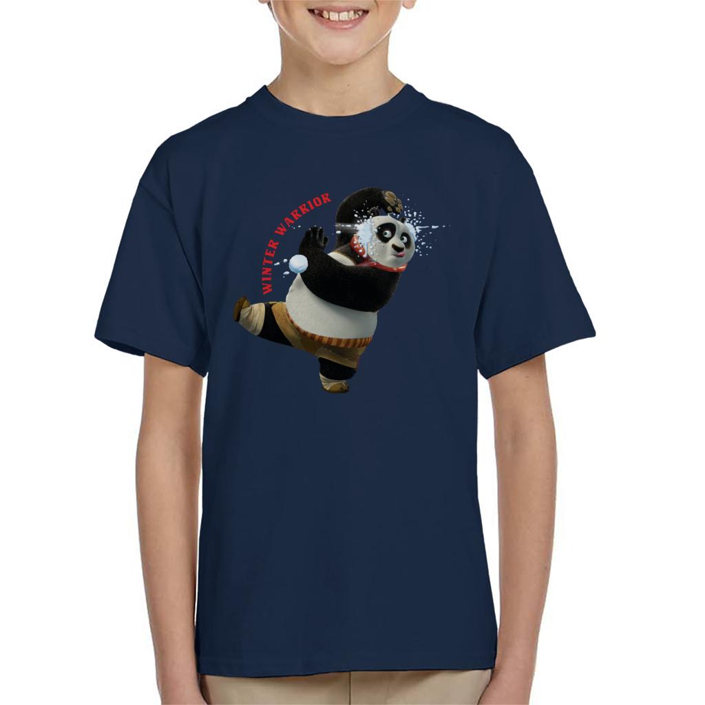 Kung Fu Panda Christmas Winter Warrior Kid's T-Shirt-ALL + EVERY