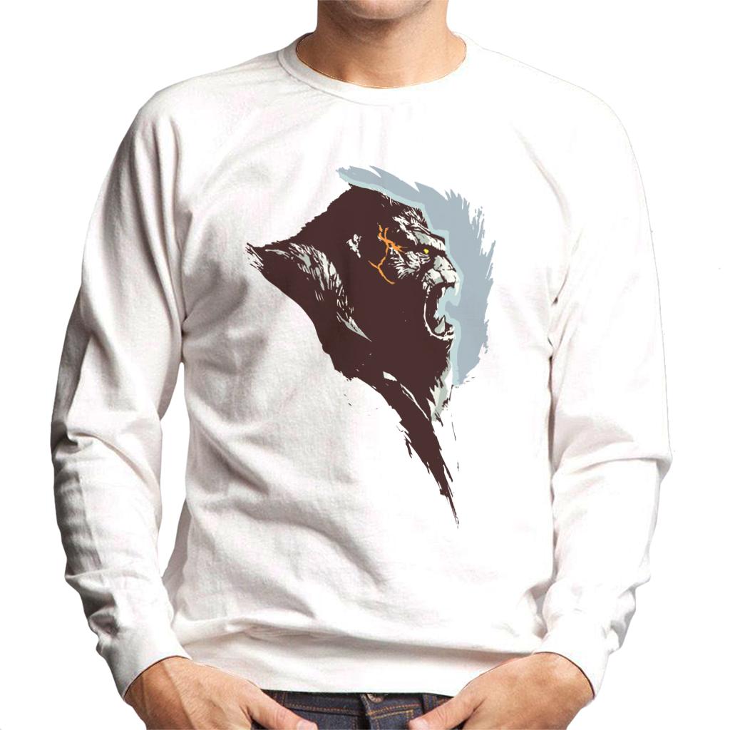 King Kong Rage Side View Brush Stroke Men's Sweatshirt-ALL + EVERY