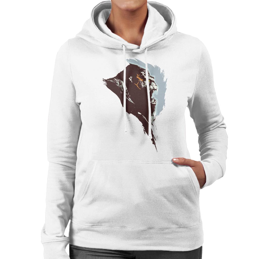 King Kong Rage Side View Brush Stroke Women's Hooded Sweatshirt-ALL + EVERY