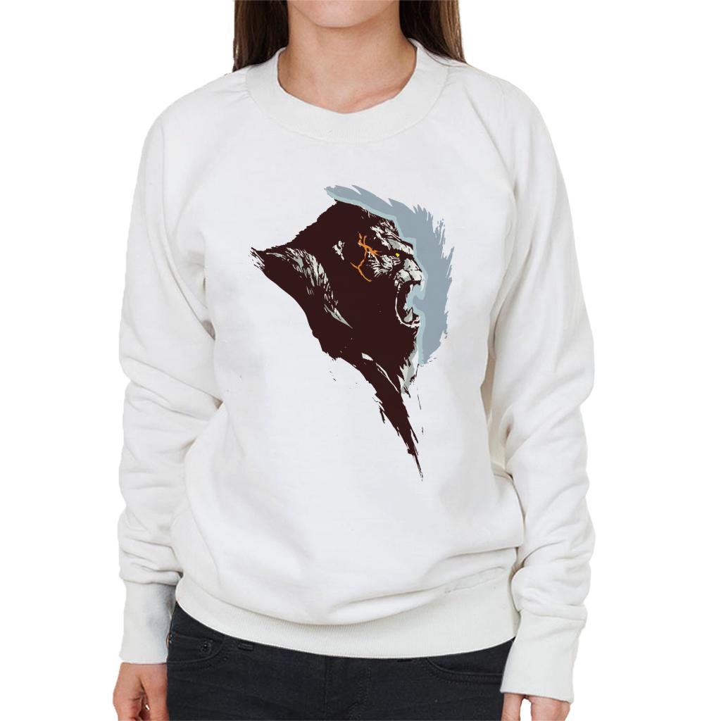 King Kong Rage Side View Brush Stroke Women's Sweatshirt-ALL + EVERY