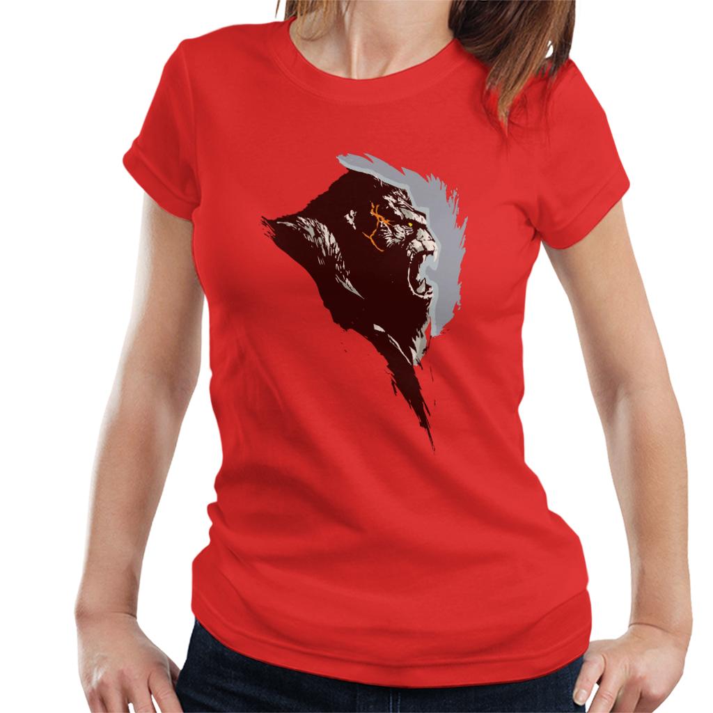 King Kong Rage Side View Brush Stroke Women's T-Shirt-ALL + EVERY