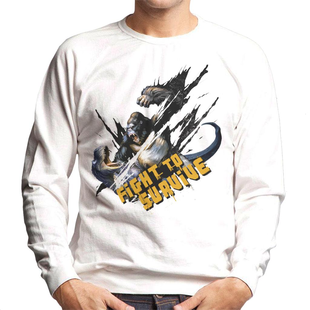 King Kong Vs T Rex Fight To Survive Men's Sweatshirt-ALL + EVERY