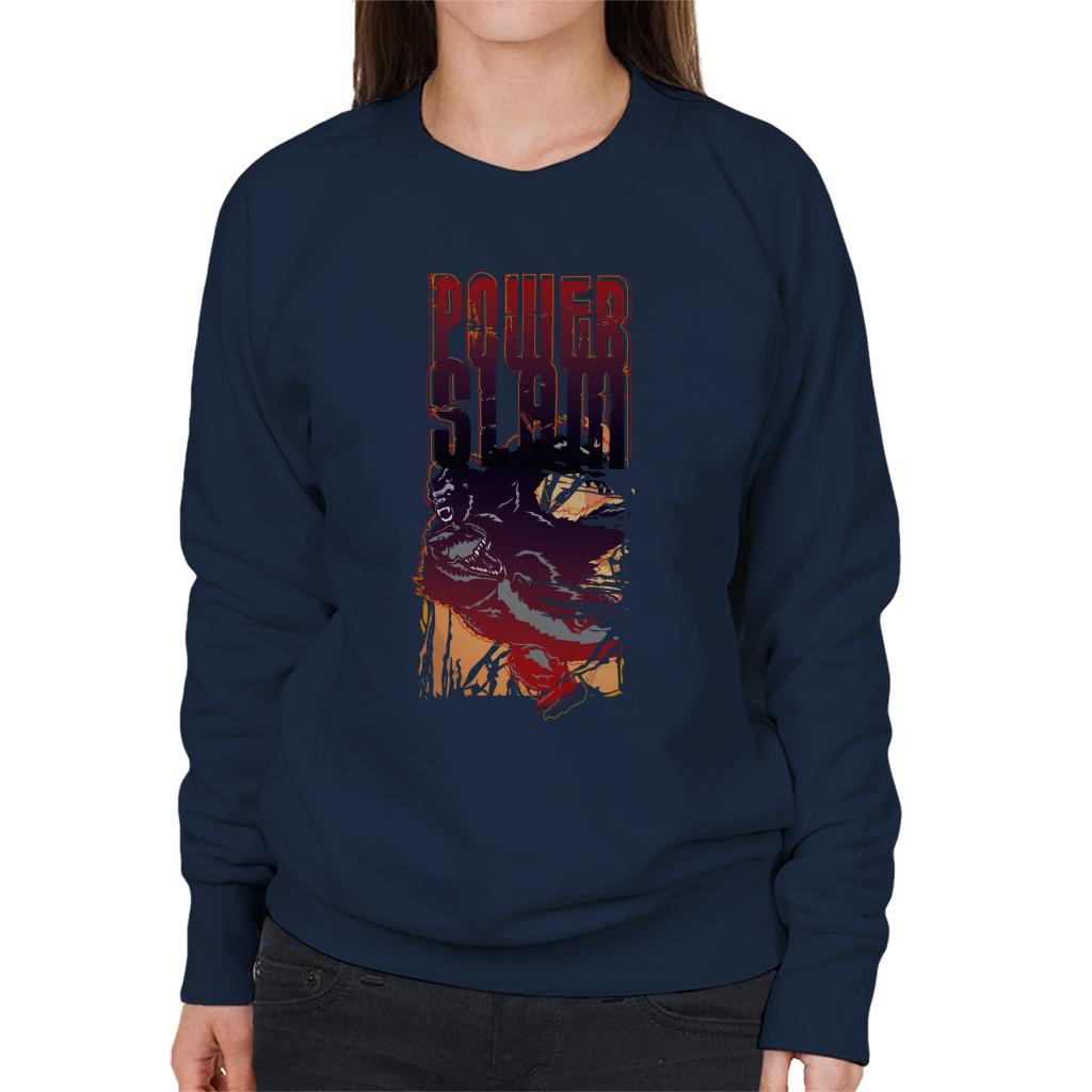 King Kong Vs T Rex Power Slam Women's Sweatshirt-ALL + EVERY