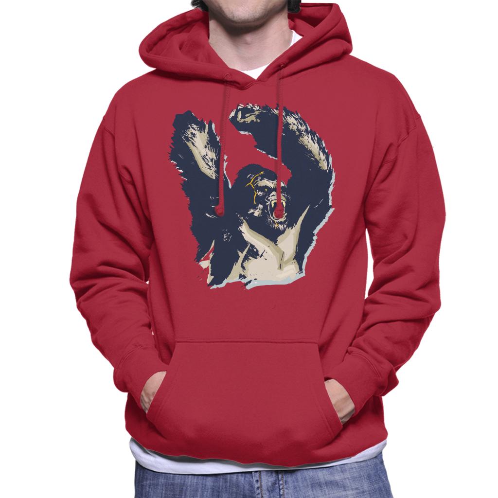 King Kong Arms Up Rage Men's Hooded Sweatshirt-ALL + EVERY