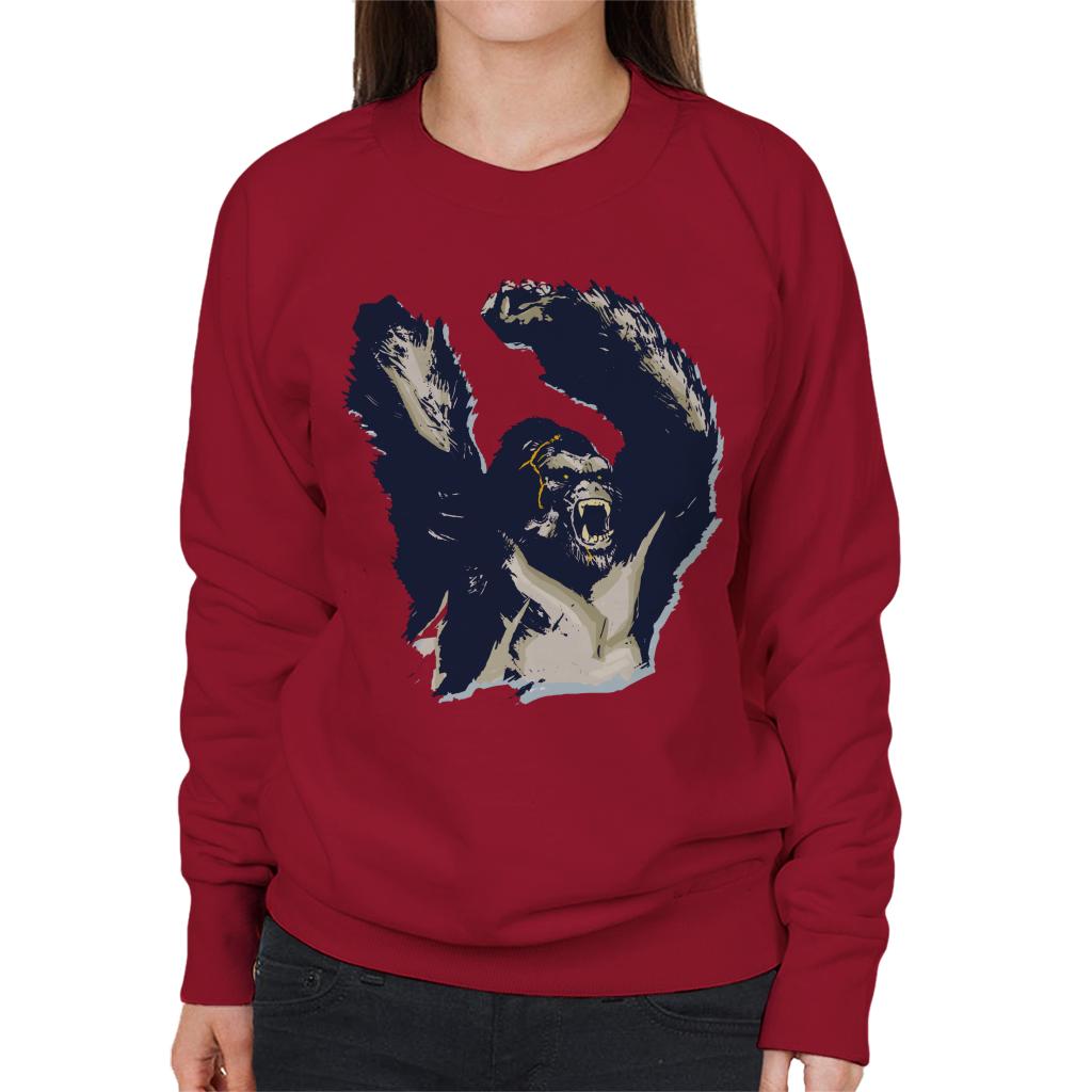 King Kong Arms Up Rage Women's Sweatshirt-ALL + EVERY