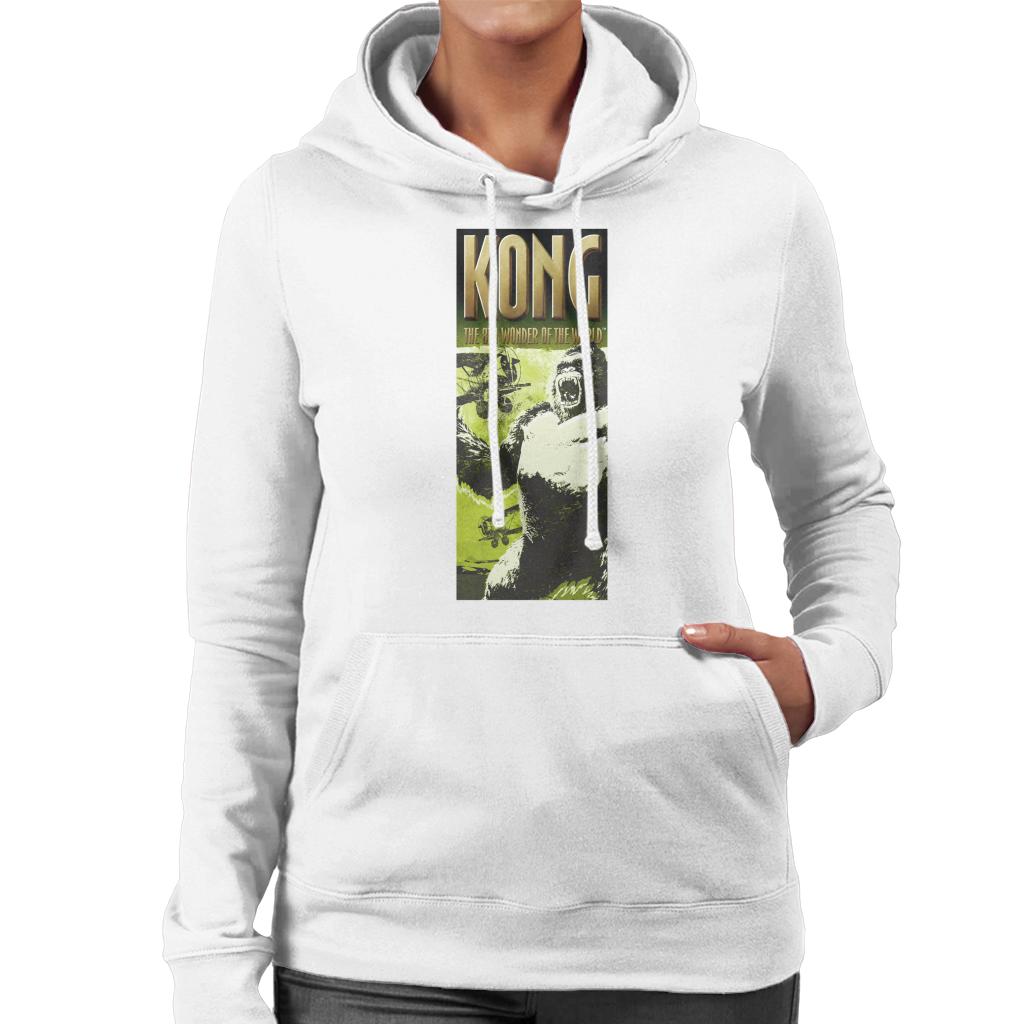 King Kong Being Swarmed By Biplanes The 8th Wonder Of The World Women's Hooded Sweatshirt-ALL + EVERY