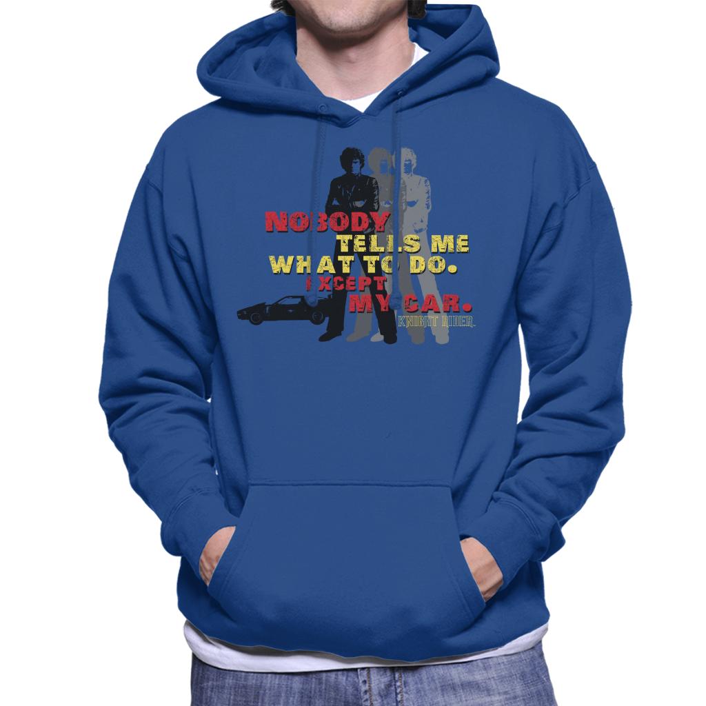 Knight Rider Nobody Tells Me What To Do Except My Car Men's Hooded Sweatshirt-ALL + EVERY