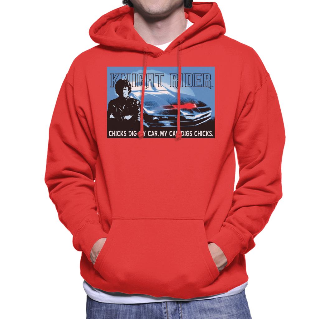 Knight Rider Chicks Dig My Car Men's Hooded Sweatshirt-ALL + EVERY