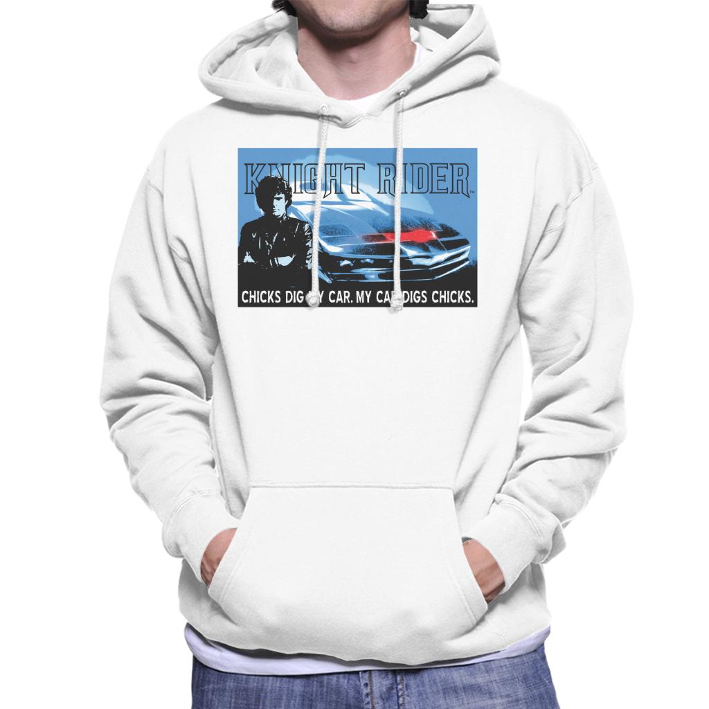 Knight Rider Chicks Dig My Car Men's Hooded Sweatshirt-ALL + EVERY