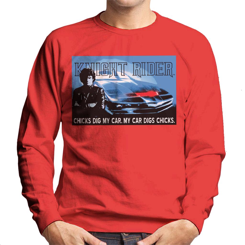 Knight Rider Chicks Dig My Car Men's Sweatshirt-ALL + EVERY