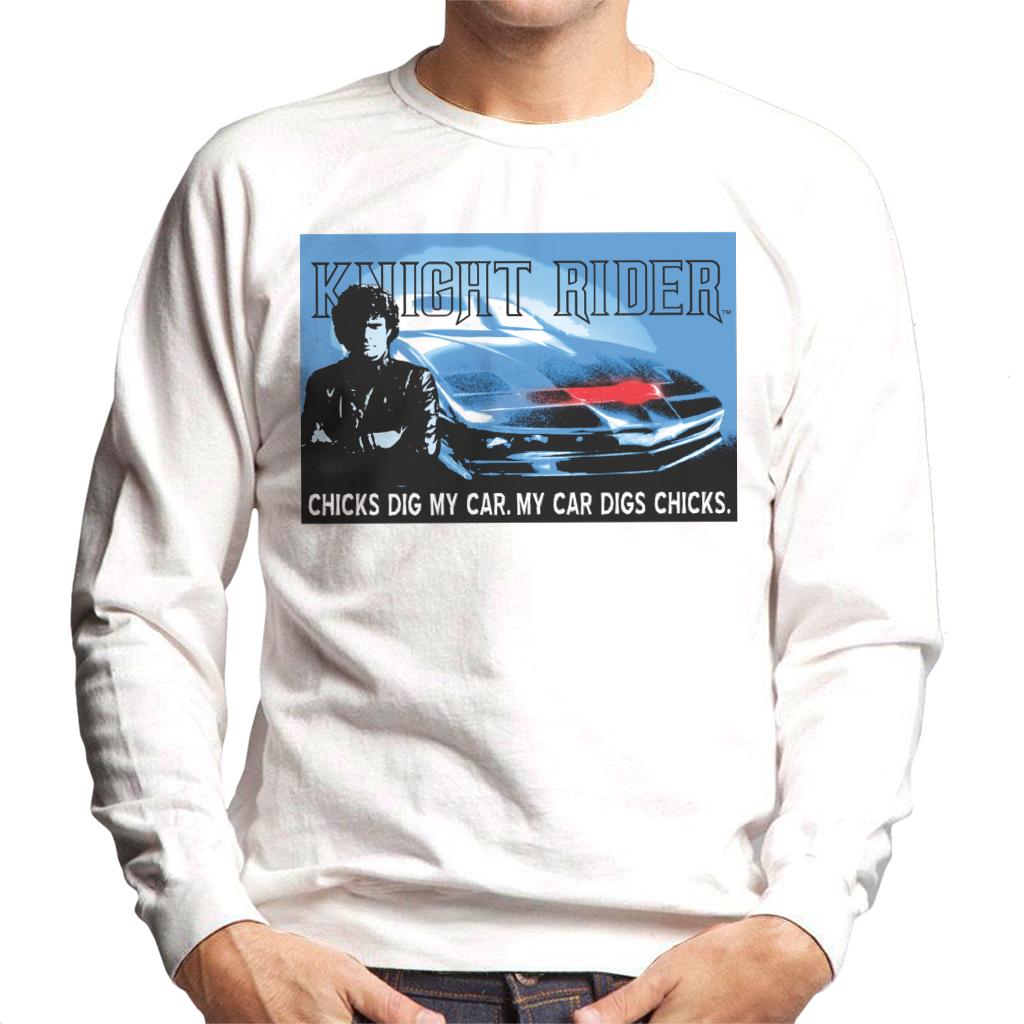 Knight Rider Chicks Dig My Car Men's Sweatshirt-ALL + EVERY