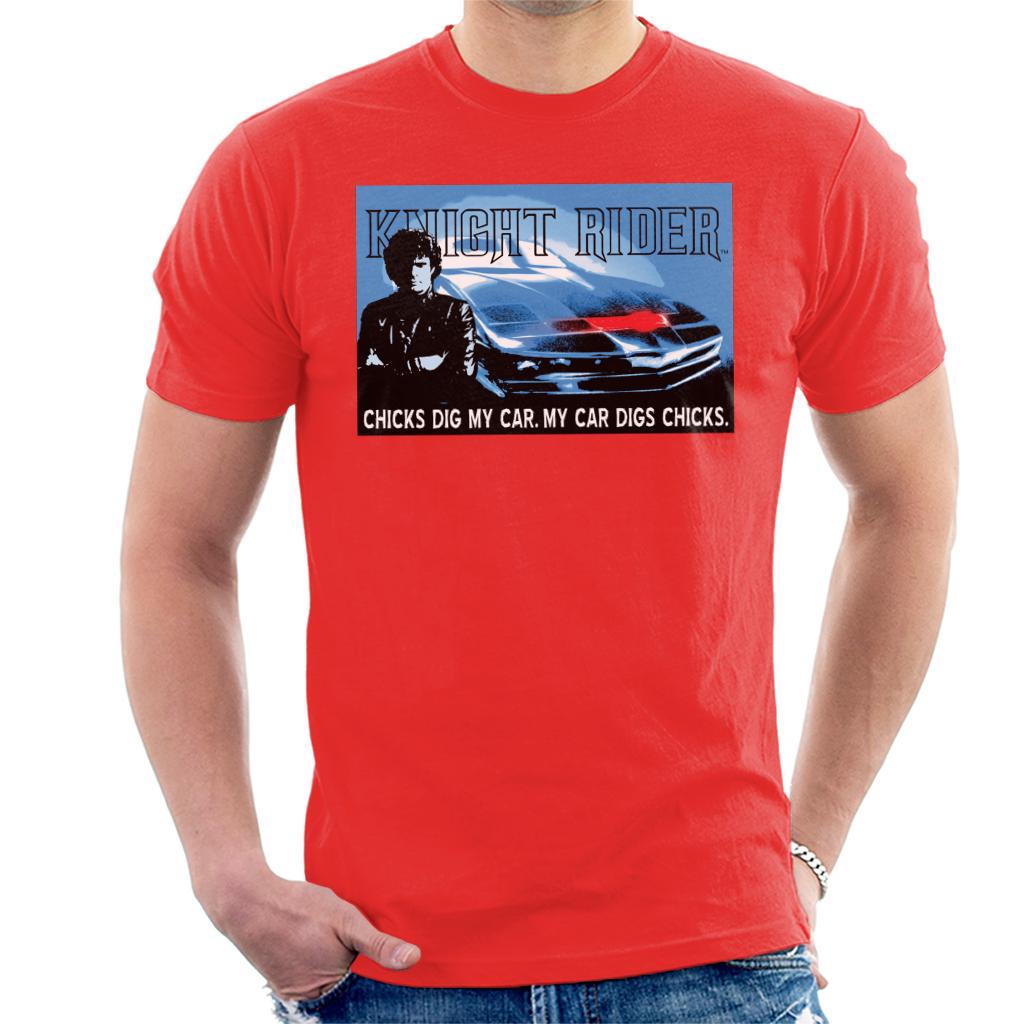 Knight Rider Chicks Dig My Car Men's T-Shirt-ALL + EVERY