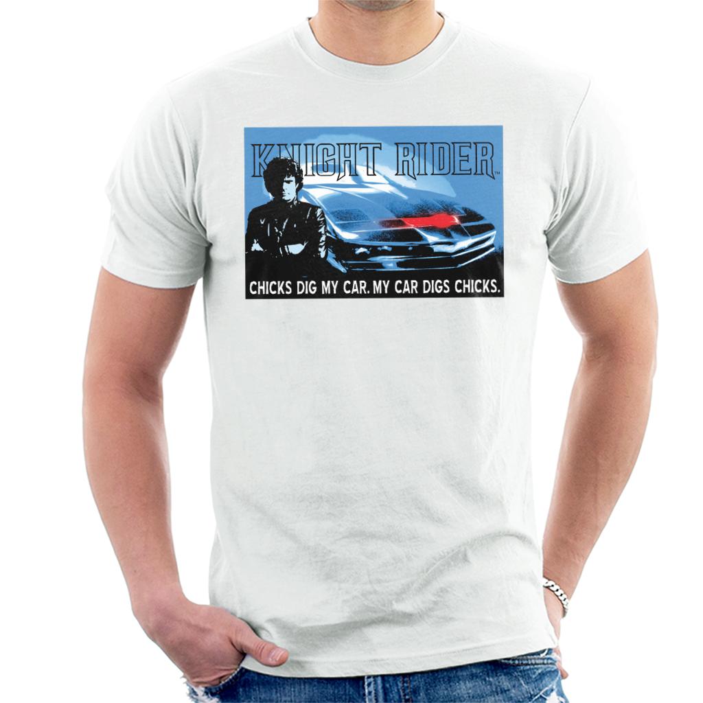 Knight Rider Chicks Dig My Car Men's T-Shirt-ALL + EVERY