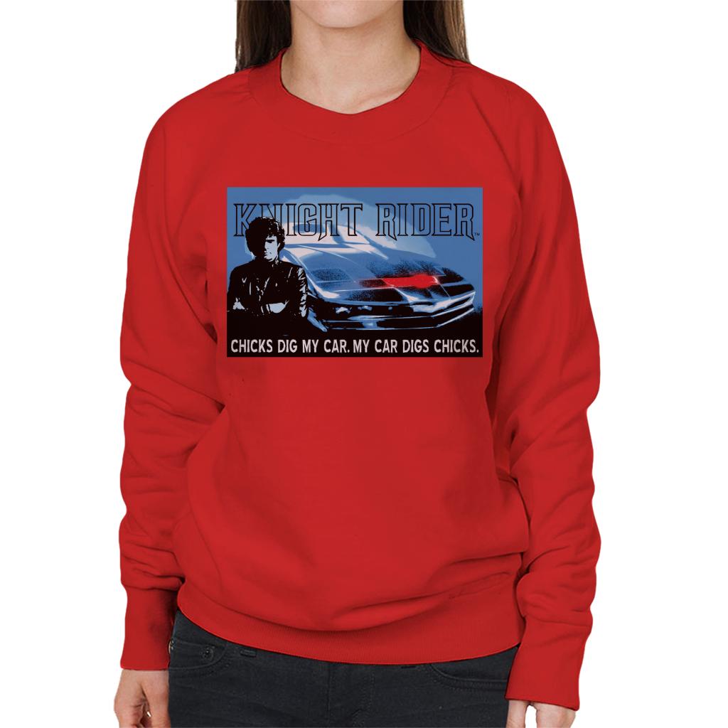 Knight Rider Chicks Dig My Car Women's Sweatshirt-ALL + EVERY