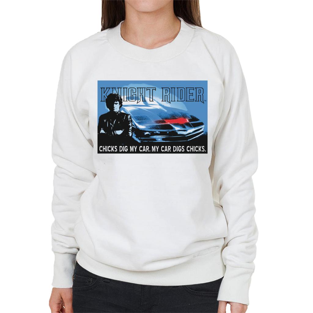 Knight Rider Chicks Dig My Car Women's Sweatshirt-ALL + EVERY