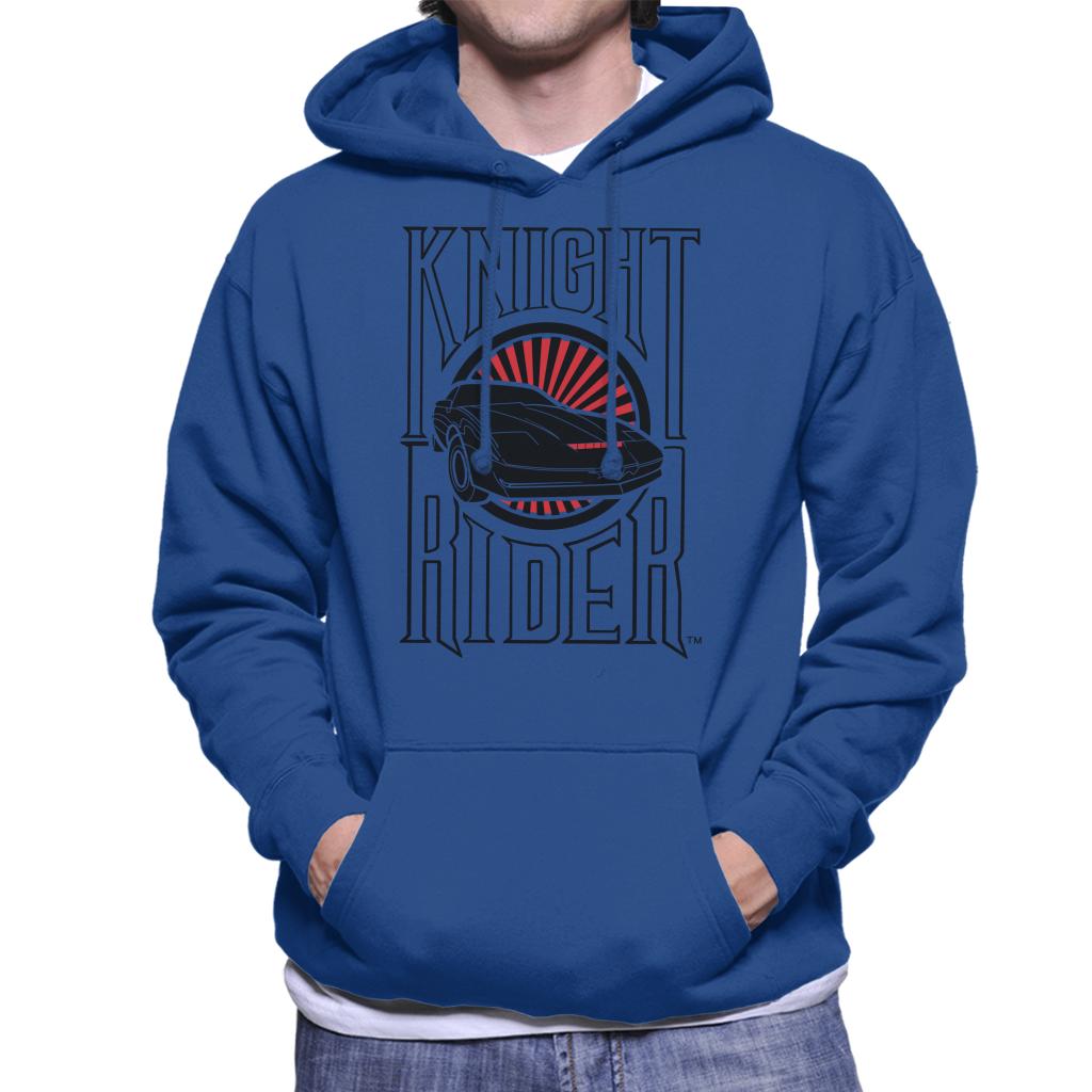 Knight Rider Text And Logo Men's Hooded Sweatshirt-ALL + EVERY