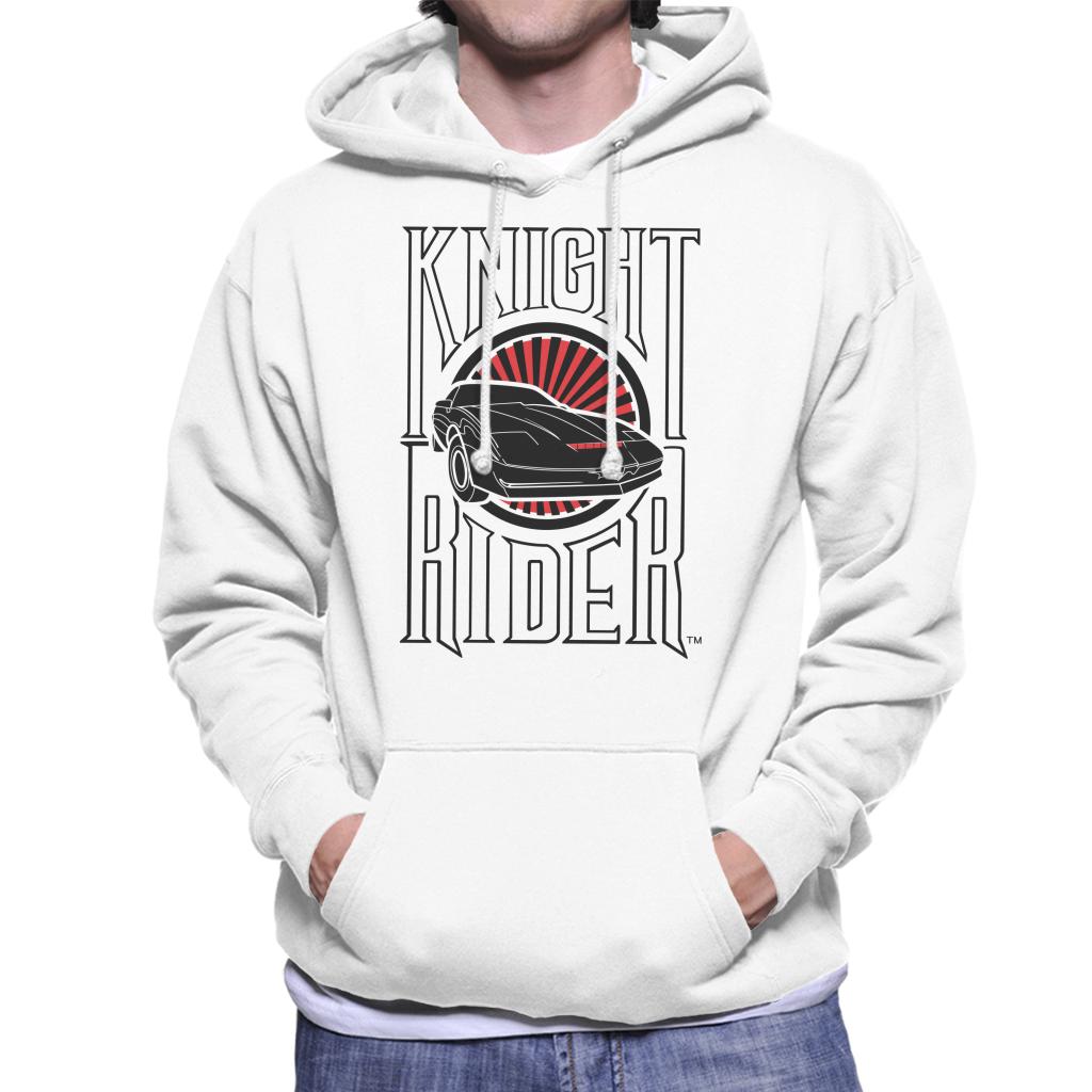 Knight Rider Text And Logo Men's Hooded Sweatshirt-ALL + EVERY
