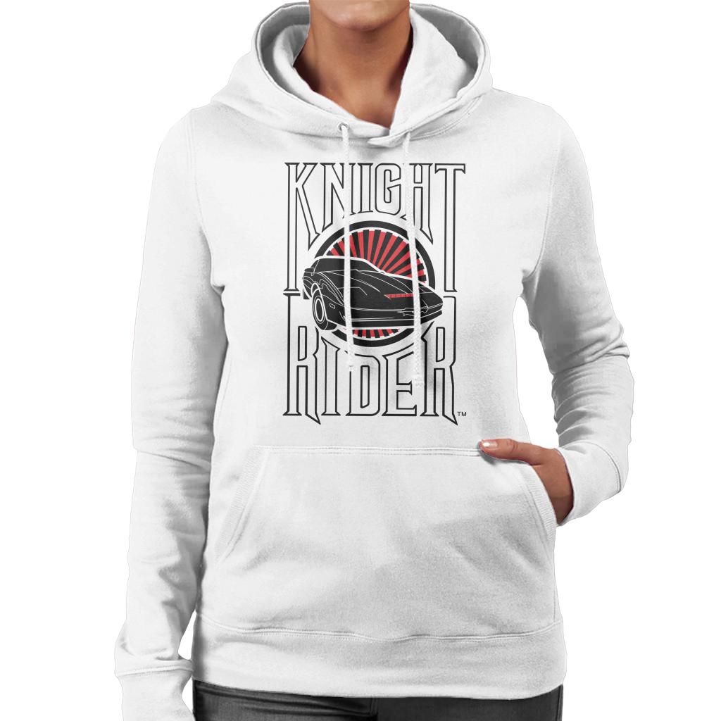 Knight Rider Text And Logo Women's Hooded Sweatshirt-ALL + EVERY