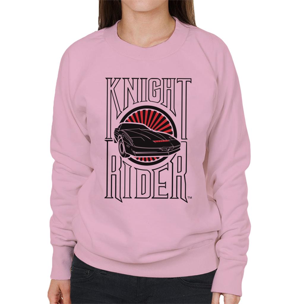 Knight Rider Text And Logo Women's Sweatshirt-ALL + EVERY