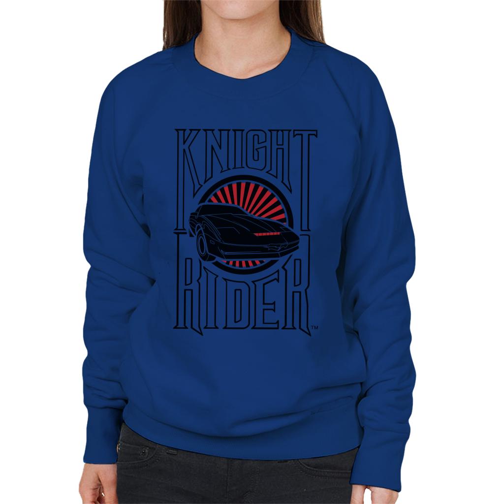 Knight Rider Text And Logo Women's Sweatshirt-ALL + EVERY