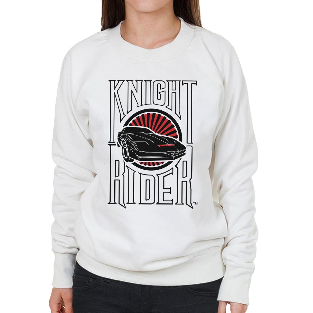 Knight Rider Text And Logo Women's Sweatshirt-ALL + EVERY